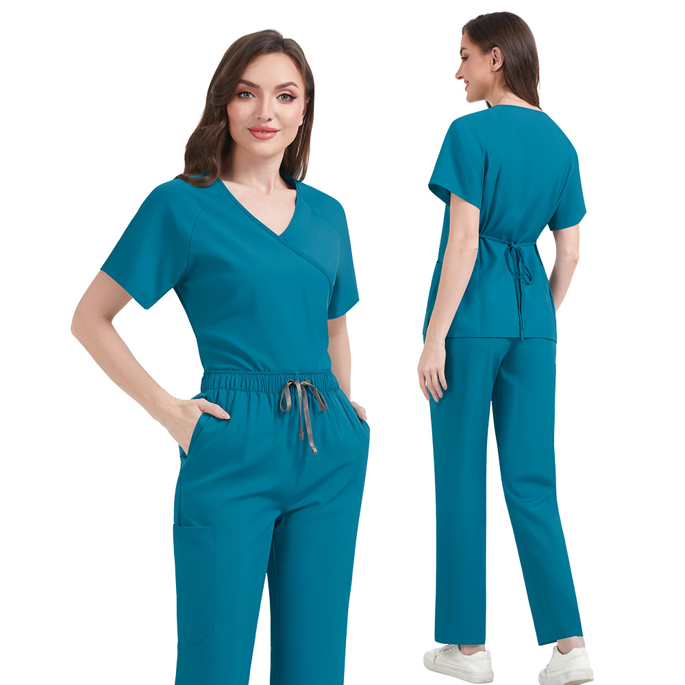 Slim Fit Women Scrubs Sets Hos - Medical Lab Hospital ulasan dan harga